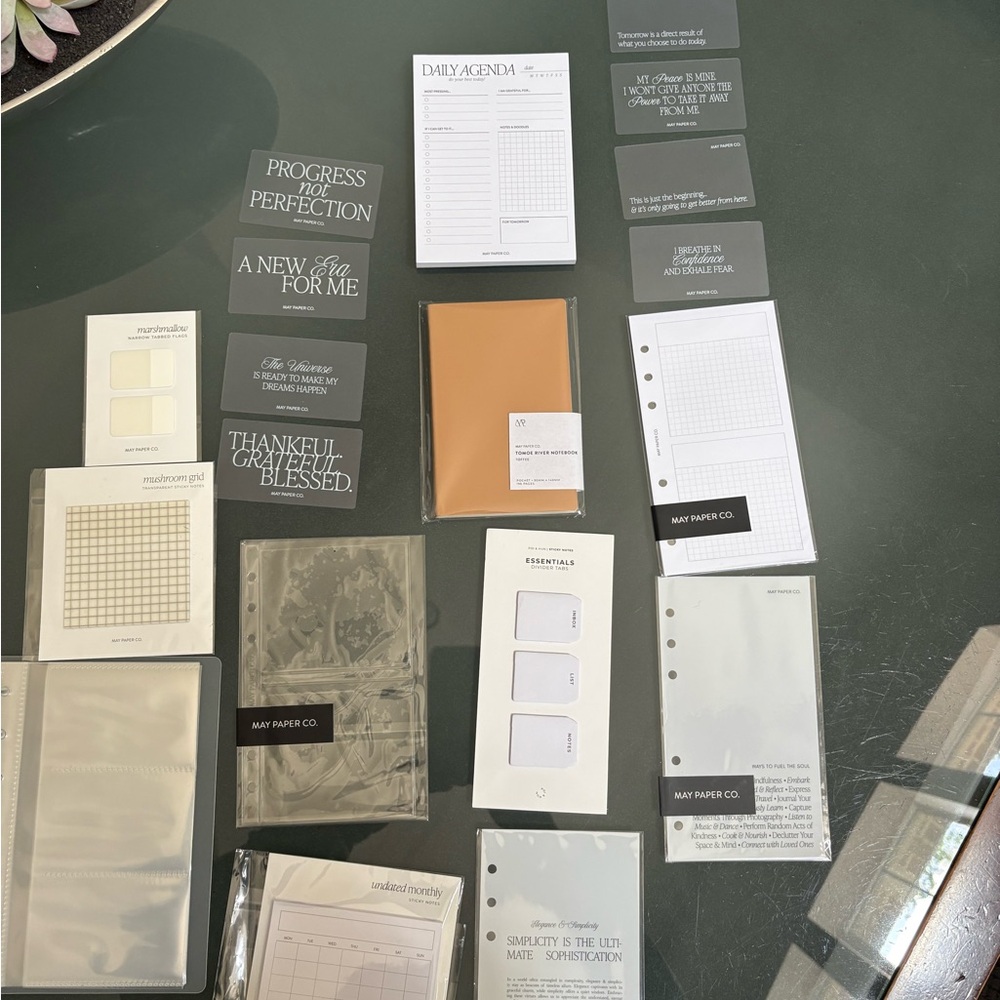 May Paper Company Black and White Office Planner Accessories and Inserts